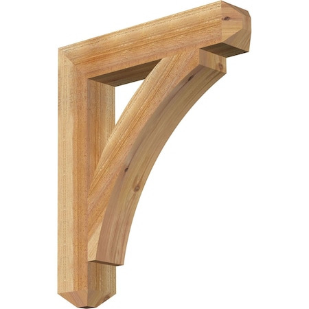 Ekena Millwork Thorton Craftsman Rough Sawn Bracket, Western Red Cedar, 4"W x 22"D x 26"H BKT04X22X26THR04RWR